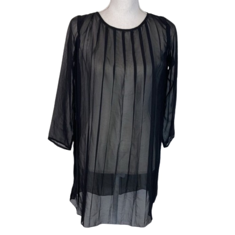 SIZE8NEEDLE Black sheer Womens top